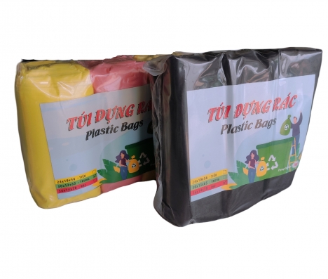Túi đựng rác lốc 3 cuộn 1kg size tiểu, trung, đại