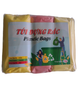 Túi đựng rác lốc 3 cuộn 1kg size tiểu, trung, đại