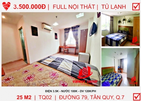 HỆ THỐNG PHÒNG TRỌ QUẬN 7 – HIỆN ĐẠI – FULL NỘI THẤT - CHỈ TỪ 3TR5