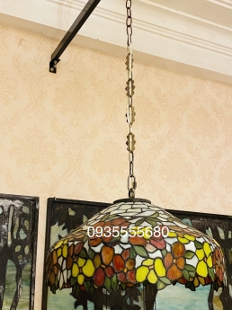 Đèn thả bàn ăn tiffany hoạ tiết hoa leo hàng US