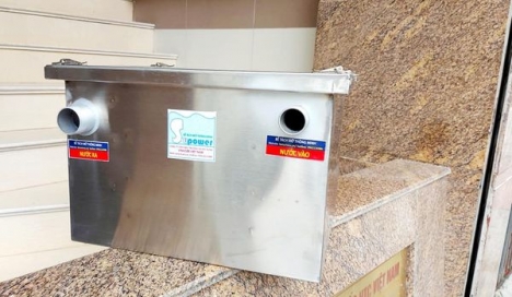 Thùng lọc mỡ, hộp bẫy mỡ, thiết bị tách dầu mỡ, bể tách mỡ nhà hàng khách sạn vinacee inox 304 60l