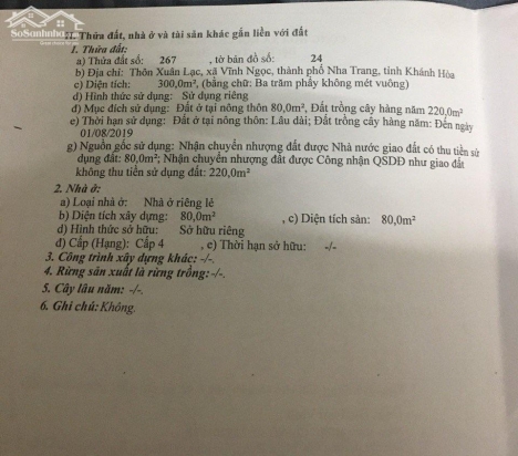 Bán đất tặng nhà cấp 4 hẻm 3m Liên Hoa - Vĩnh Ngọc