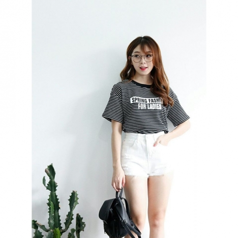 Quần Sọt Jean Nữ  Trắng Lưng Cao 2 Nút Có Bigsize Rách Nhẹ