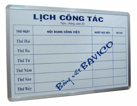 Bảng lịch công tác tuần - 60x100cm 0903 083 885