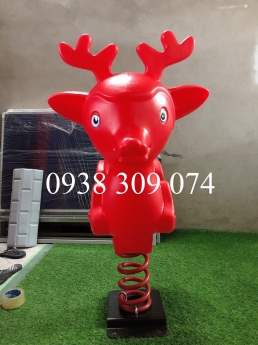 Thú nhún lò xo trong nhà, ngoài trời nhập khẩu cho bé mầm non