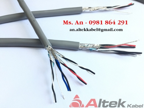 Cáp tín hiệu vặn xoắn chống nhiễu: Cáp awg 18 1pr, cáp awg 22 2 pr
