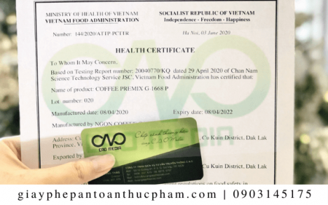 Xin health certificate cho sản phẩm bột ớt gồm trình tự gì