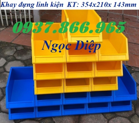 Khay đựng ốc vít, kệ dụng cụ xếp tầng, khay nhựa công nghiệp