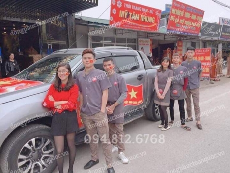 Xưởng may đồng phục nhân viên phục vụ bàn giá rẻ, mẫu mã đa dạng, tư vấn nhiệt tình