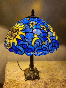 Đèn bàn tiffany họa tiết bầu trời đêm hàng Mỹ
