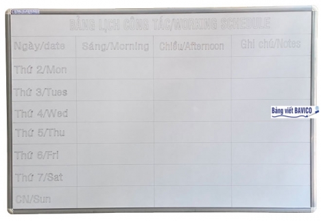 Bảng lịch công tác tuần - 60x100cm 0903 083 885