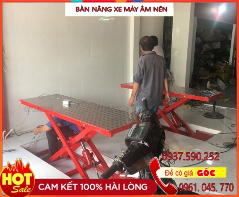 Bàn nâng xe máy âm nền ( bàn nâng âm sàn)
