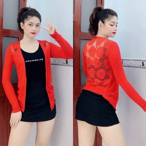 Áo Khoác Len Nữ Ren Lưng Nhiều Màu