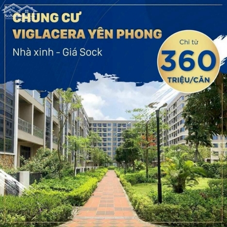 Chung Cư VIGLACERA Yên Phong, Tô Điểm Cuộc sống xanh. Nhà Xinh- Giá Sock 0964 023456