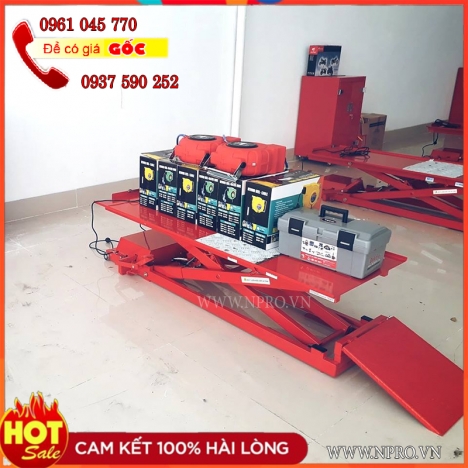 Bàn nâng xe máy âm nền ( bàn nâng âm sàn)