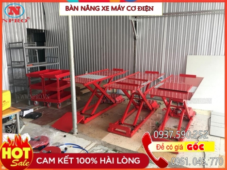 Bàn nâng xe máy âm nền ( bàn nâng âm sàn)