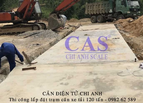 Thiết kế, thi công, lắp đặt trạm cân điện tử ô tô 120 tấn - Cân điện tử Chi Anh