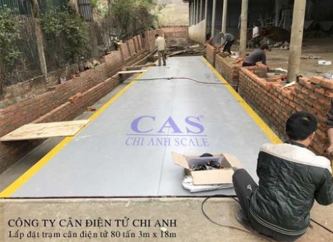 Thiết kế, thi công, lắp đặt trạm cân điện tử ô tô 80 tấn - Cân điện tử Chi Anh