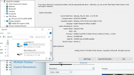Laptop Dell Latitude E7450 Core i5-5300U Ram 8GB SSD 256GB VGA ON Màn 14 In Full HD Máy Vỏ Nhôm Đẹp