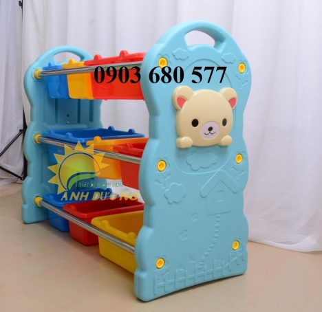 Kệ nhựa trẻ em cho trường lớp mầm non, gia đình, khu vui chơi