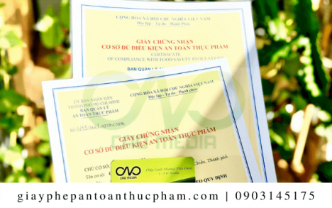 Xin giấy an toàn thực phẩm cho bột lá cẩm nhanh nhất