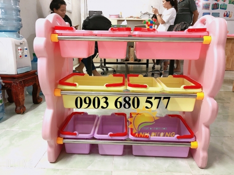 Kệ nhựa trẻ em cho trường lớp mầm non, gia đình, khu vui chơi
