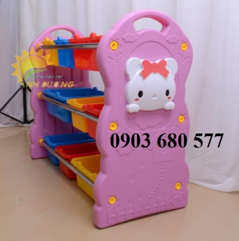 Kệ nhựa trẻ em cho trường lớp mầm non, gia đình, khu vui chơi