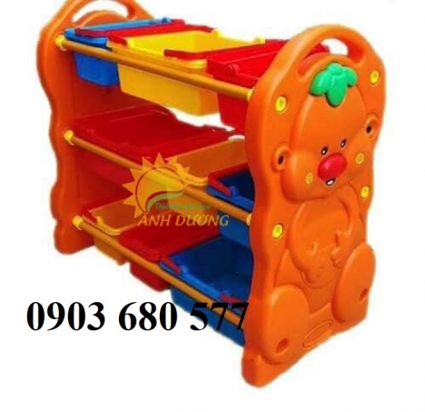 Kệ nhựa trẻ em cho trường lớp mầm non, gia đình, khu vui chơi