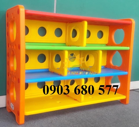 Kệ nhựa trẻ em cho trường lớp mầm non, gia đình, khu vui chơi
