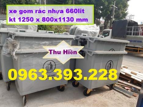 Xe gom rác thải công cộng, xe gom rác nhựa HDPE, thùng rác nhựa giá rẻ