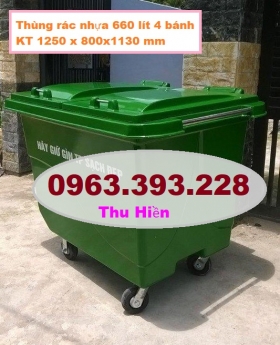 Xe gom rác thải công cộng, xe gom rác nhựa HDPE, thùng rác nhựa giá rẻ