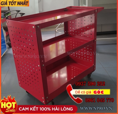 Kệ đựng đồ nghề 3 ngăn kèm bảng treo dụng cụ