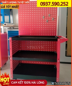 Kệ đựng đồ nghề 3 ngăn kèm bảng treo dụng cụ
