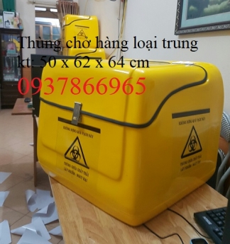 Bán thùng chở hàng sau xe máy, thùng chở hàng nhựa coposite tại miền bắc. thùng giao hàng ăn nhanh t
