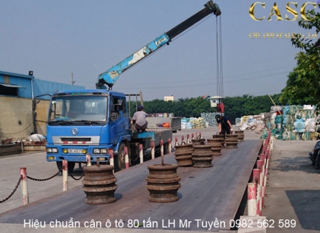 Dịch vụ kiểm định cân điện tử ô tô 80 tấn - Cân Chi Anh