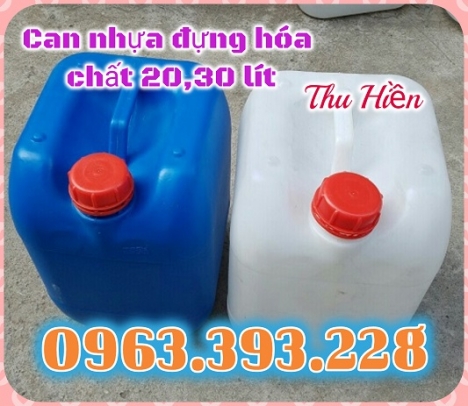 Can nhựa đựng hóa chất, can vuông dày, can nhựa HDPE, can vuông 30 lít, can vuông 20 lít