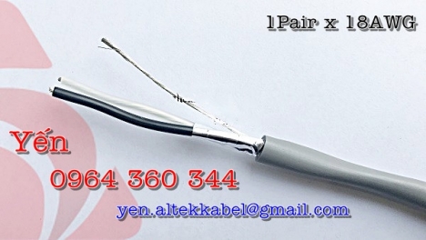 Cáp tín hiệu vặn xoắn Shield 20AWG 2Pair (2x2x0.5mm2) Altek Kabel