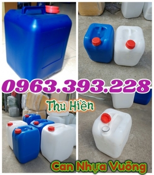Can nhựa đựng hóa chất, can vuông dày, can nhựa HDPE, can vuông 30 lít, can vuông 20 lít