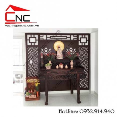 Mẫu vách ngăn cnc phòng thờ đẹp tinh tế năm 2021