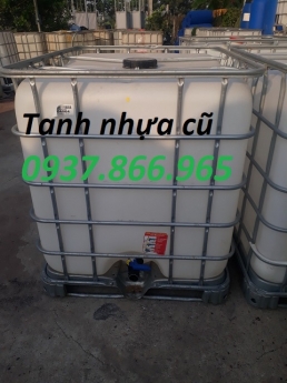 Bán bồn nhựa cũ đựng nước, tank nhựa đựng hóa chất, tank nhựa 1000l