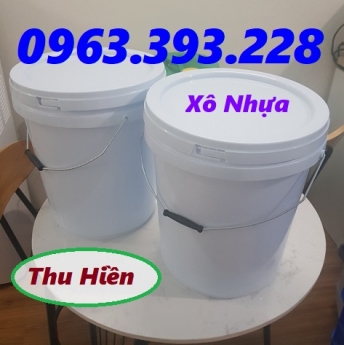 Vỏ thùng sơn, xô sơn màu trắng, xô nhựa đựng hóa chất