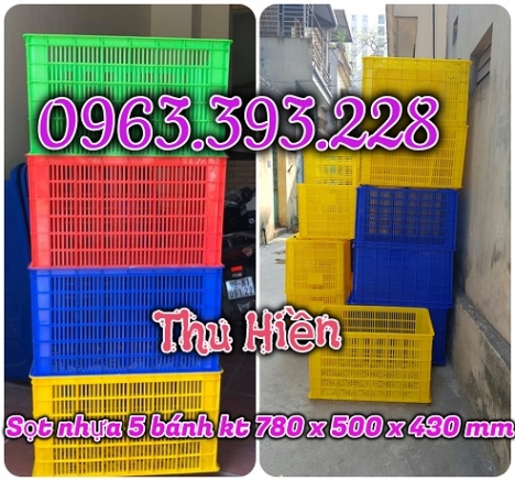 Sọt nhựa công nghiệp, sọt nhựa rỗng 5 bánh xe, sọt đựng hàng có bánh xe, sóng nhựa rỗng