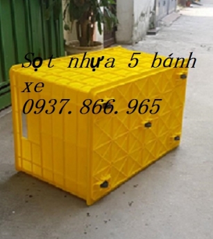 Bán thùng nhựa đặc có bánh xe( thùng nhựa cơ khí)