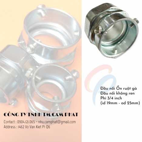 Đầu nối không ren (kim loại) 3/4 inch (Phi 25mm)