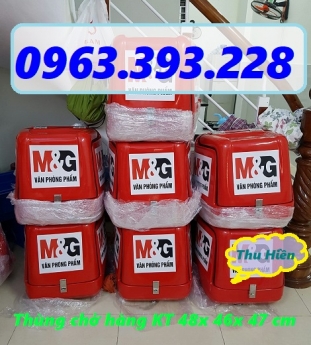 Thùng chở hàng sau xe máy, thùng nhựa ship hàng loại nhỏ, thùng giao hàng giá rẻ, thùng chở hàng nhự