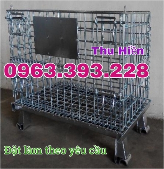 Lồng thép chứa hàng, lồng trữ hàng có thể xếp chồng
