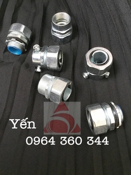Ống ruột gà lõi thép bọc nhựa PVC D25 kèm phụ kiện đầu nối