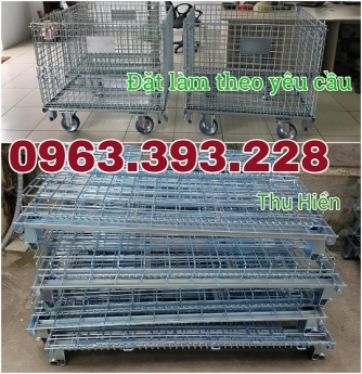Lồng thép chứa hàng, lồng trữ hàng có thể xếp chồng