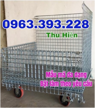 Lồng thép chứa hàng, lồng trữ hàng có thể xếp chồng