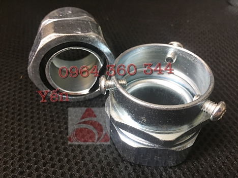 Ống ruột gà lõi thép bọc nhựa PVC D25 kèm phụ kiện đầu nối